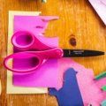 Non-stick SoftGrip™ žirklės moksleiviams, blizgančios rožinės spalvos